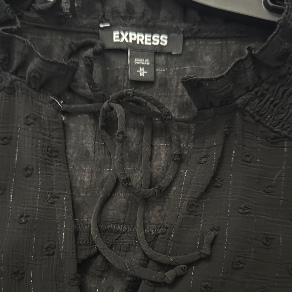 Express Black Sheer Top - Picture 2 of 4
